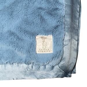 Little Giraffe Luxe Baby & Toddler Blanket 29" x 35" Blue